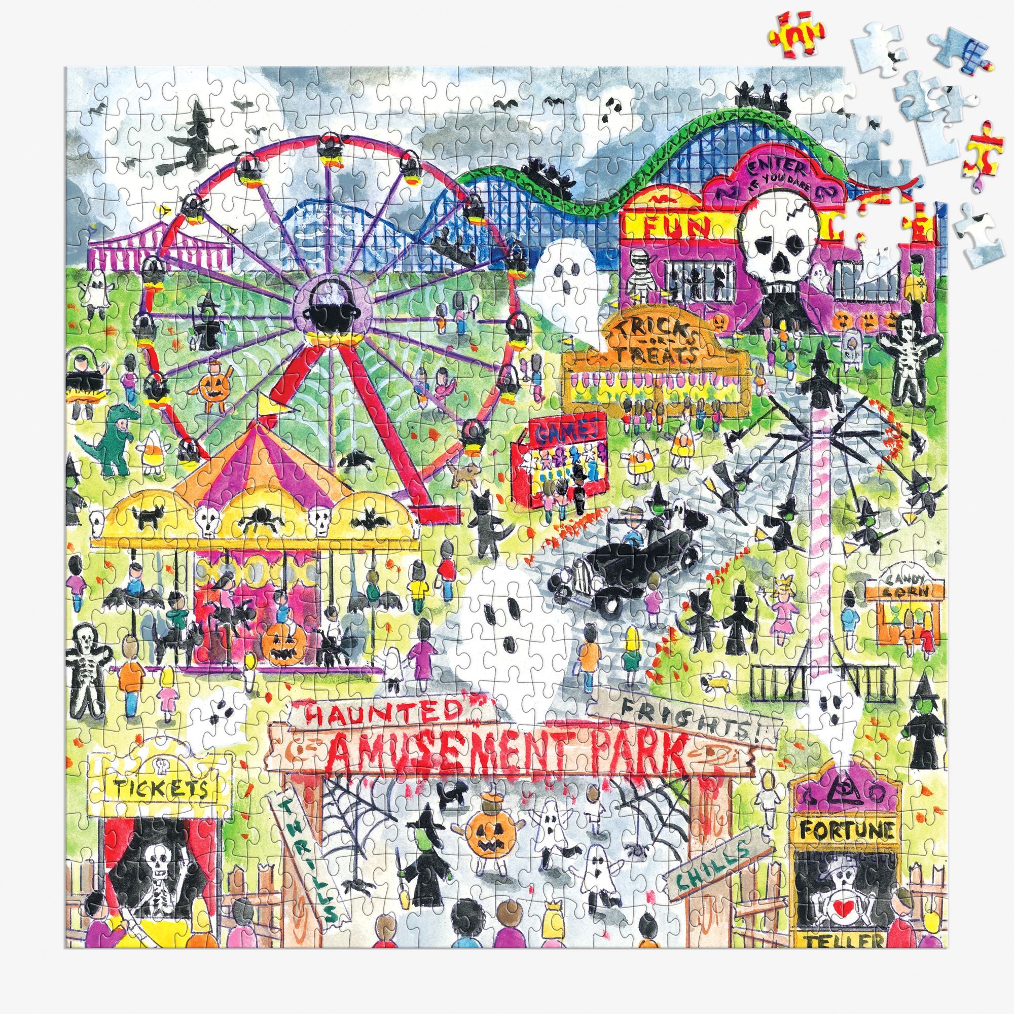 Michael Storrings Haunted Amusement Park 500 Piece Puzzle - Image 3