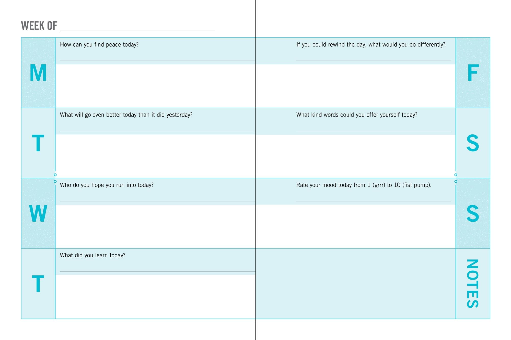 One Question a Day Weekly Planner: 365 Prompts for a Meaningful Year - Image 4