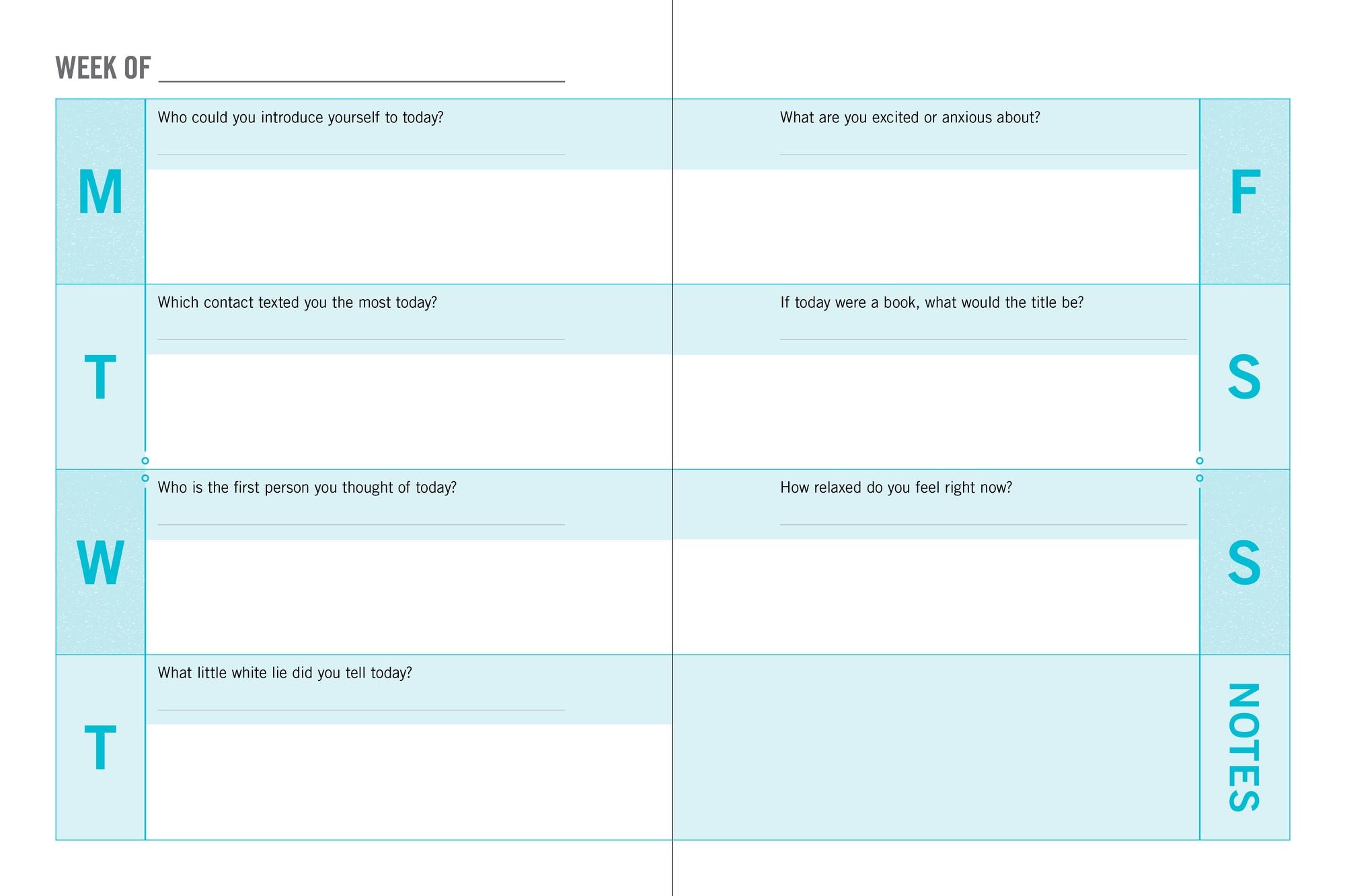 One Question a Day Weekly Planner: 365 Prompts for a Meaningful Year - Image 5