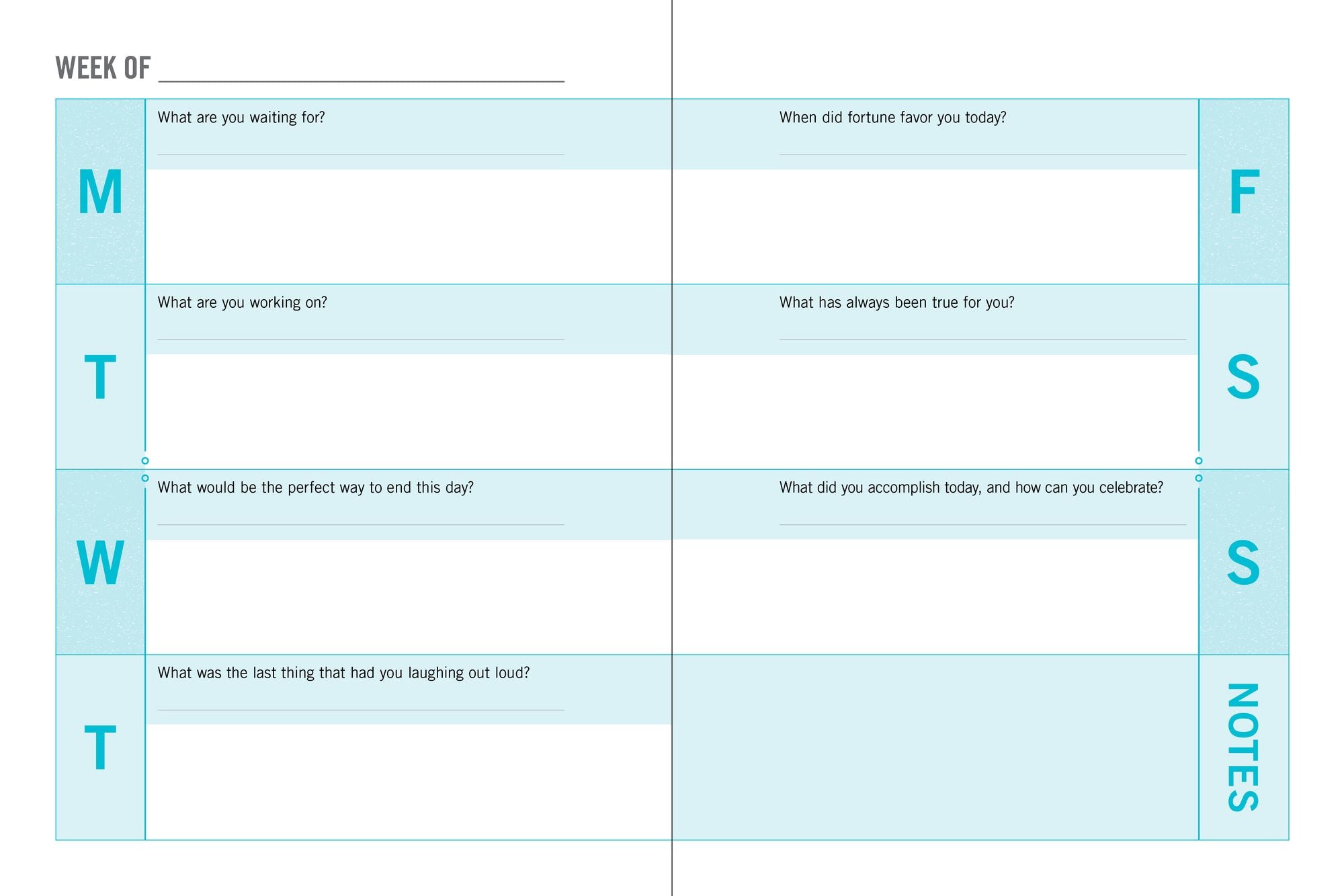 One Question a Day Weekly Planner: 365 Prompts for a Meaningful Year - Image 6