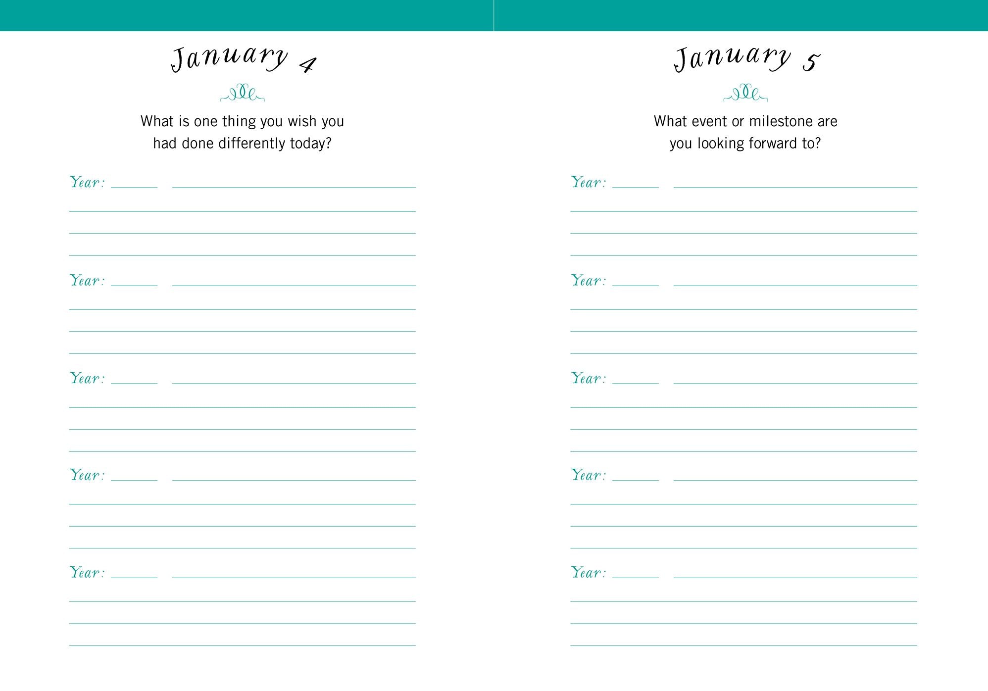 One Question a Day (Floral): A Five-Year Journal - Image 3