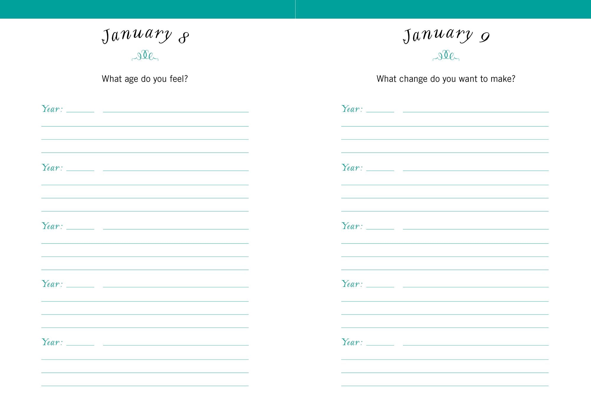 One Question a Day (Floral): A Five-Year Journal - Image 5