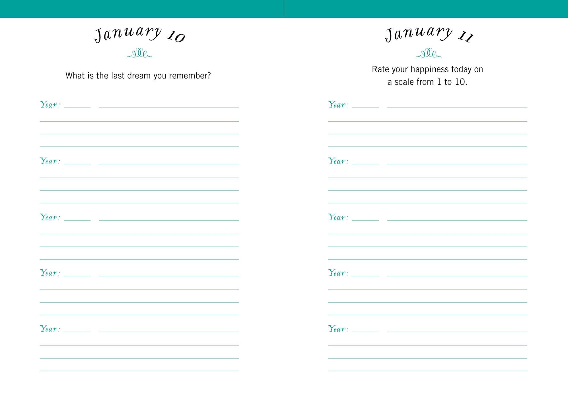 One Question a Day (Floral): A Five-Year Journal - Image 6