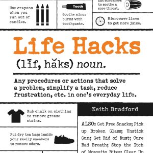 Life Hacks: Any Procedure or Action That Solves a Problem. Simplifies a Task. Reduces Frustration. Etc. in One's Everyday Life