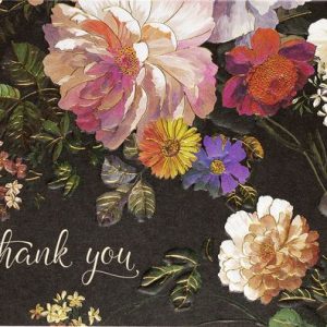 Midnight Floral Thank You Notes