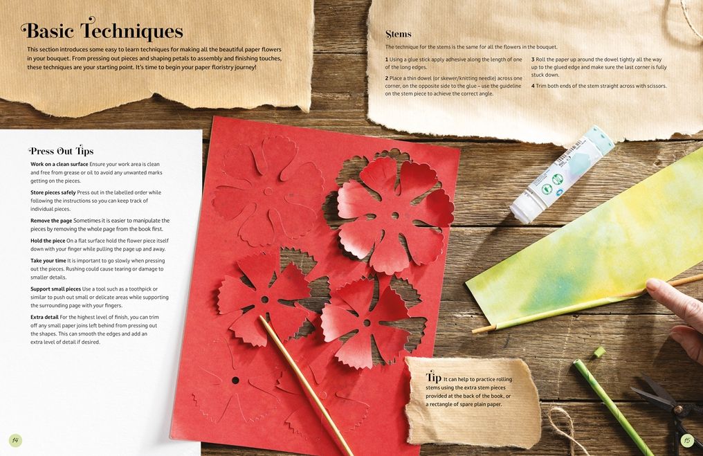 The Bouquet in a Book: Winter: Pre-punched pages to press out and make - Image 4
