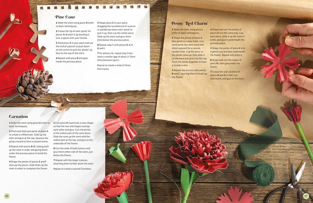 The Bouquet in a Book: Winter: Pre-punched pages to press out and make - Image 6