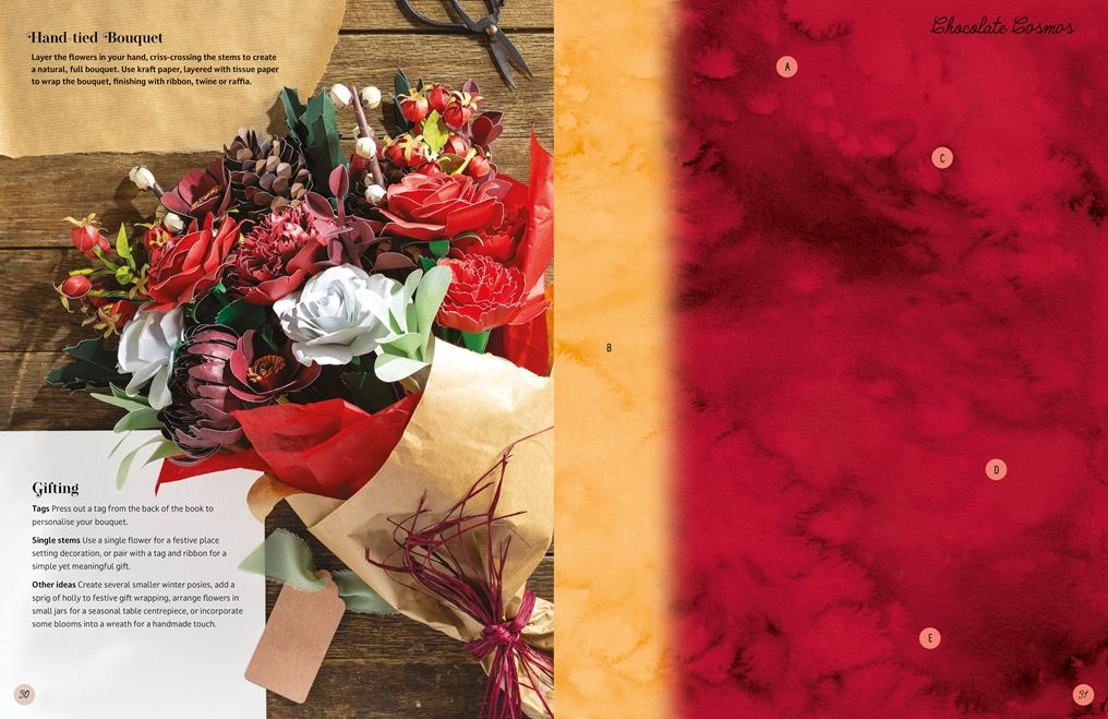 The Bouquet in a Book: Winter: Pre-punched pages to press out and make - Image 8