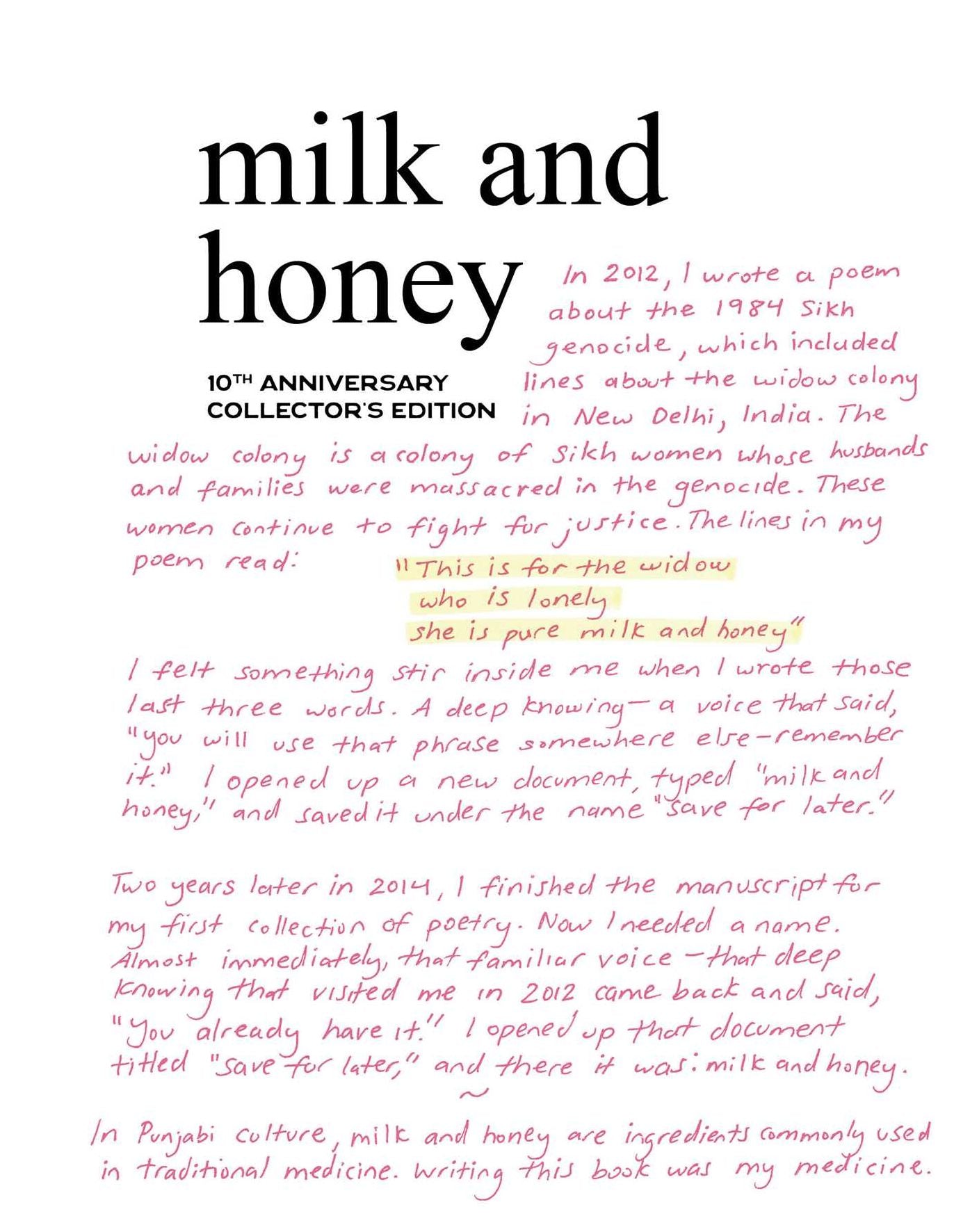 Milk and Honey: 10th Anniversary Collector's Edition - Image 4