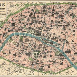 Paris Map Flat Wrap