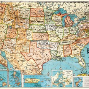 USA Map Wrap & Poster