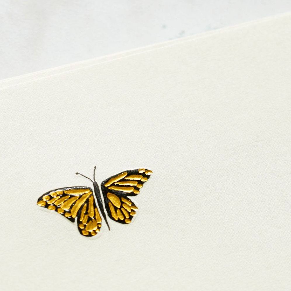 Gold Butterfly Stationery Set - Image 3