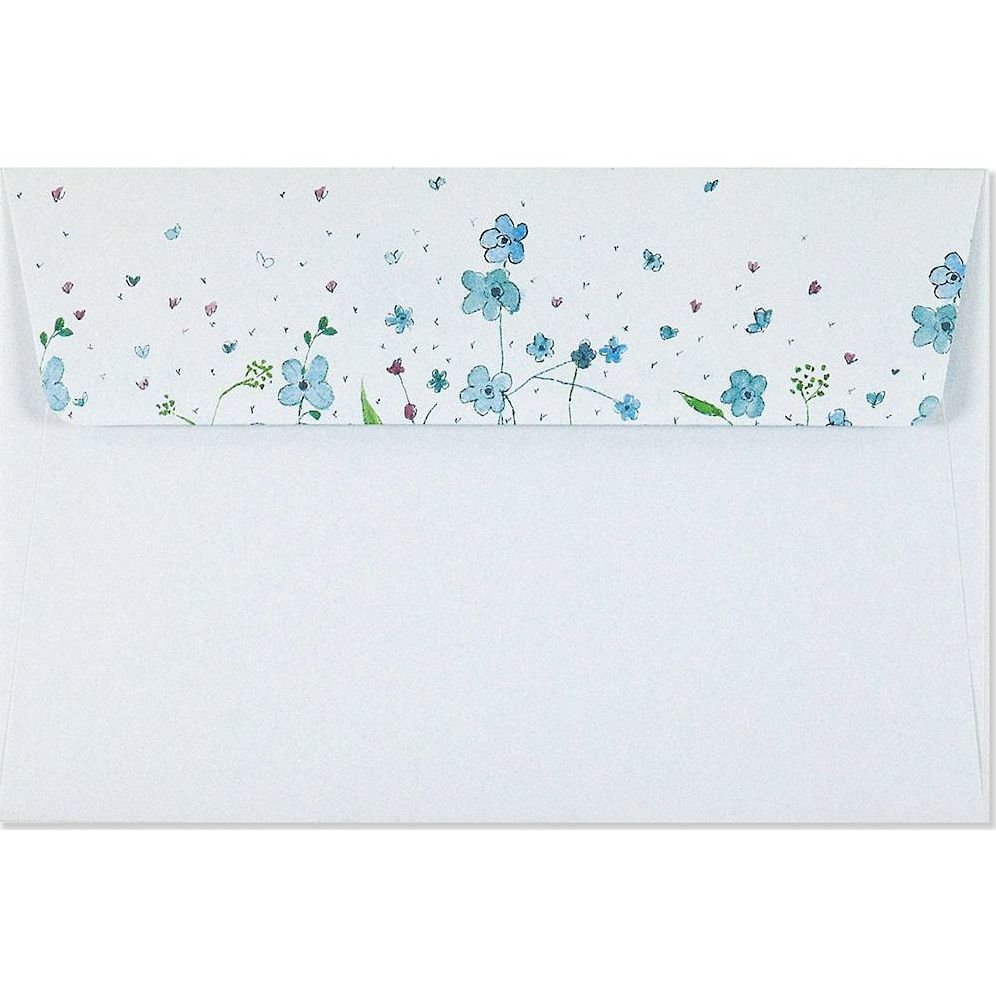 Blue Flowers Stationery Set - Image 2