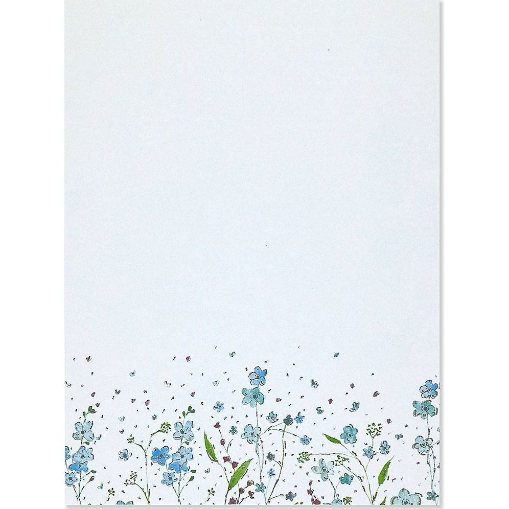 Blue Flowers Stationery Set - Image 3