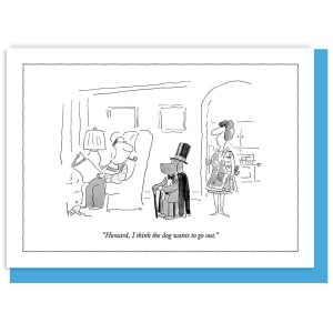 Dog Going Out Greeting Card