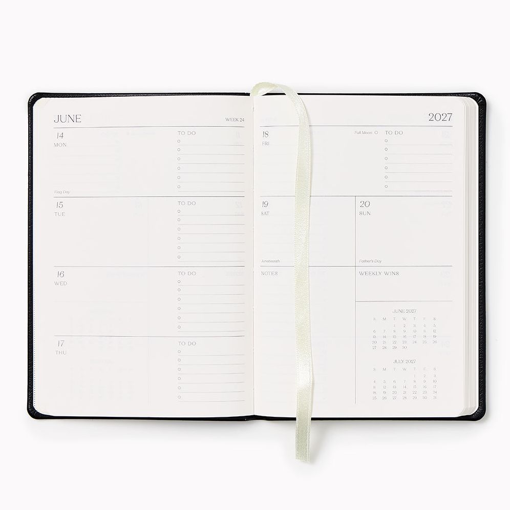 2027 Paper Source Black Weekly Pocket Planner - Image 2