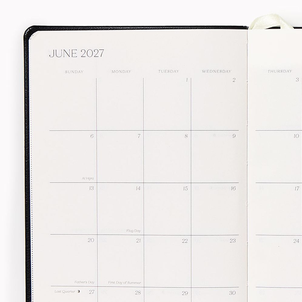 2027 Paper Source Black Weekly Pocket Planner - Image 3