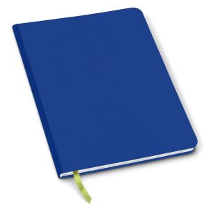 2026-2027 Paper Source Cobalt Blue Leather 18-Month Weekly Desk Planner