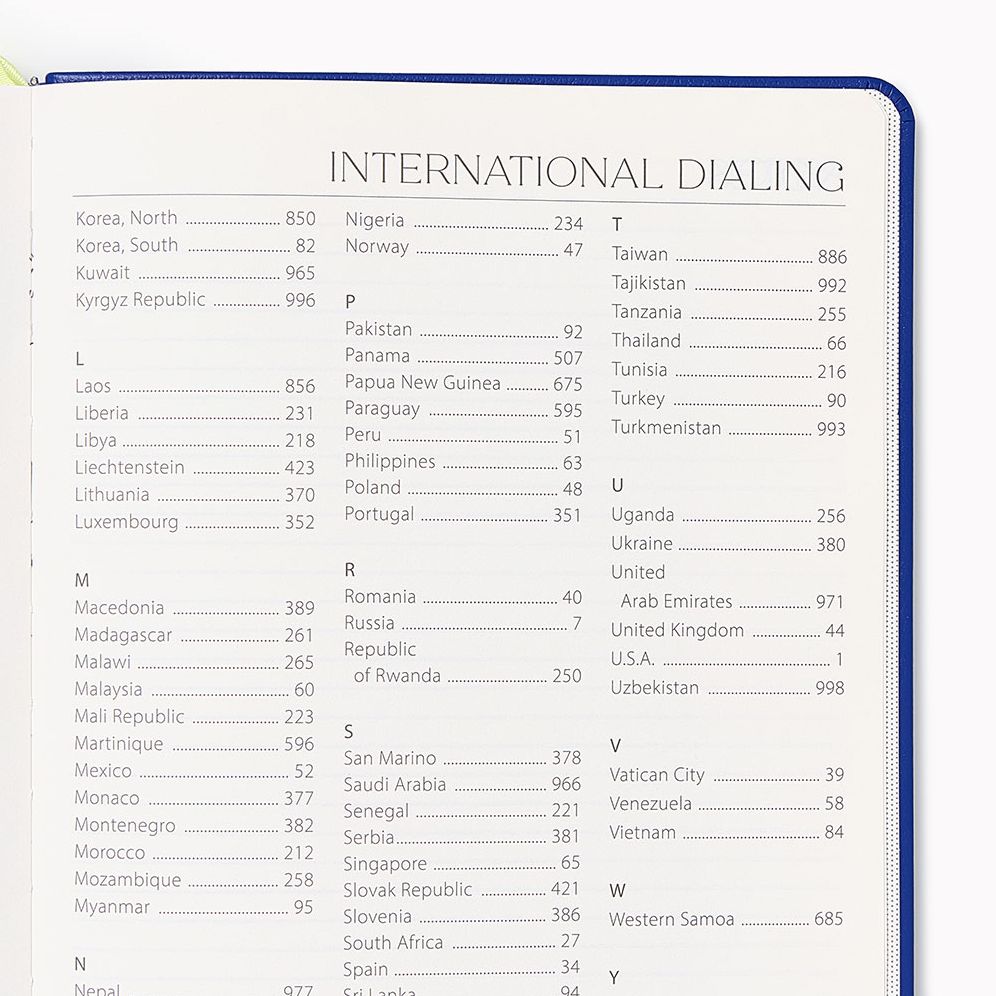 2026-2027 Paper Source Cobalt Blue Leather 18-Month Weekly Desk Planner - Image 5