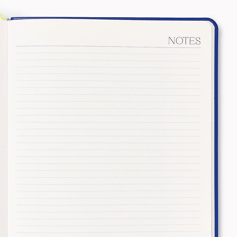 2026-2027 Paper Source Cobalt Blue Leather 18-Month Weekly Desk Planner - Image 6