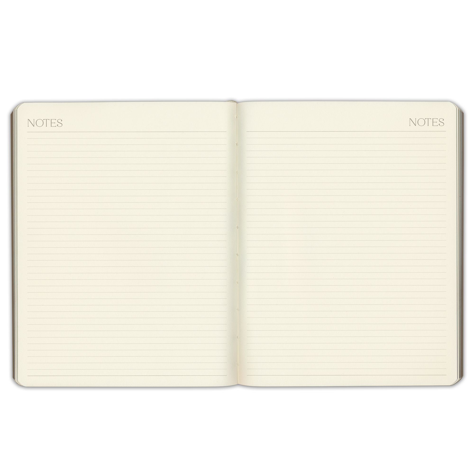 2026-2027 Paper Source Gray Lilac Leather 18-Month Weekly Desk Planner - Image 12