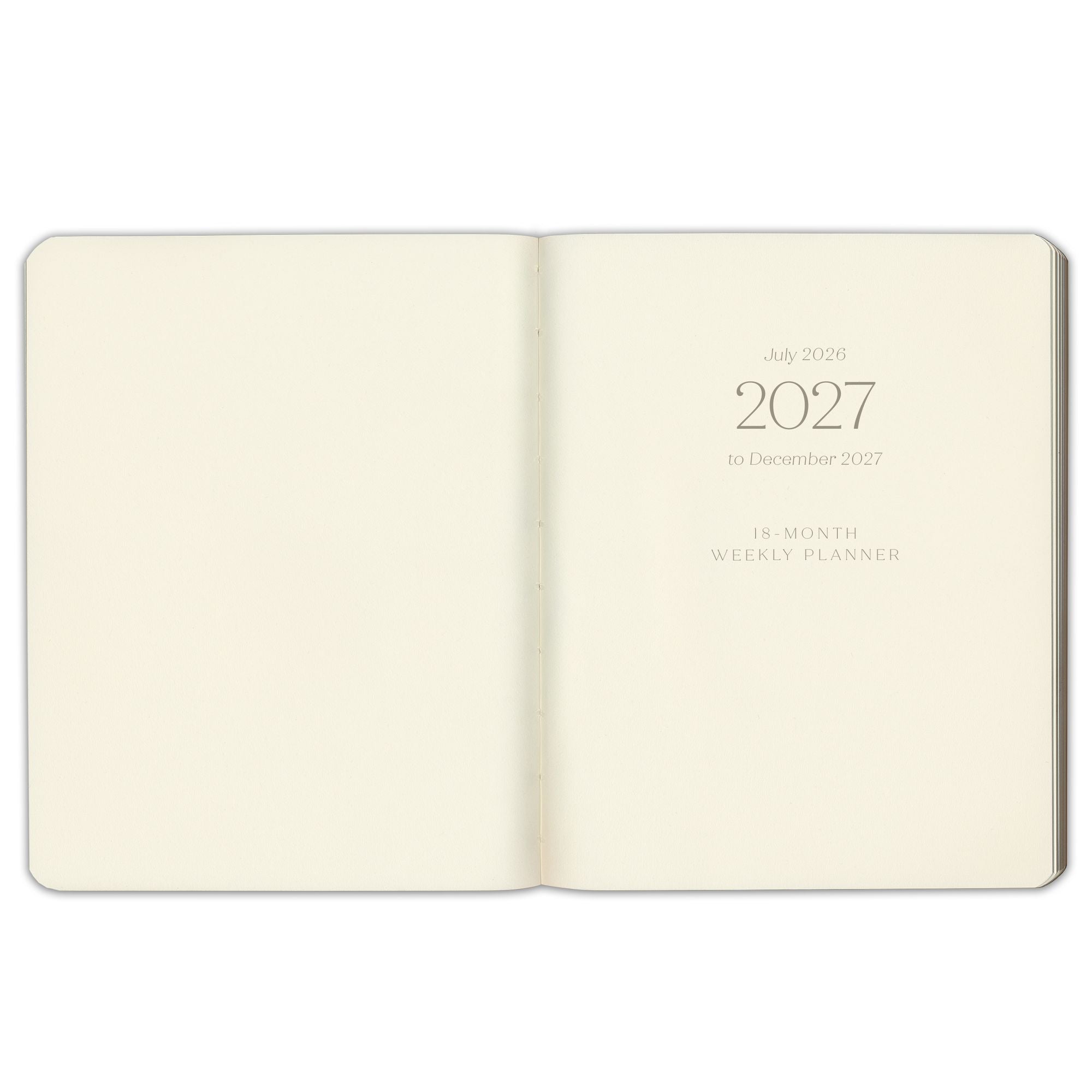 2026-2027 Paper Source Gray Lilac Leather 18-Month Weekly Desk Planner - Image 8
