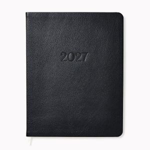 2027 Paper Source Black Monthly Desk Planner