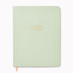 2027 Paper Source Sage Monthly Desk Planner