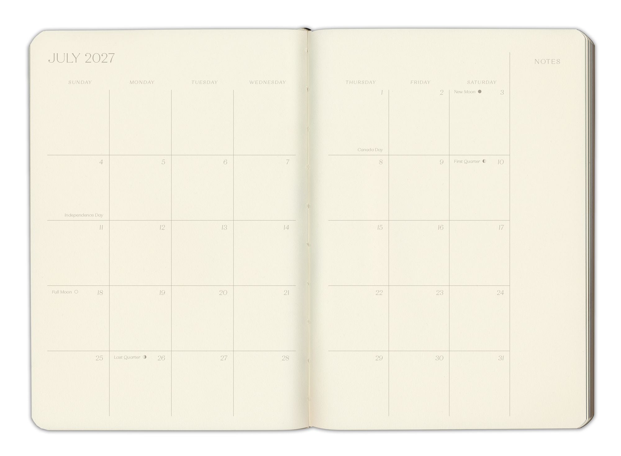 2027 Paper Source Dusty Mauve Monthly Pocket Planner - Image 5