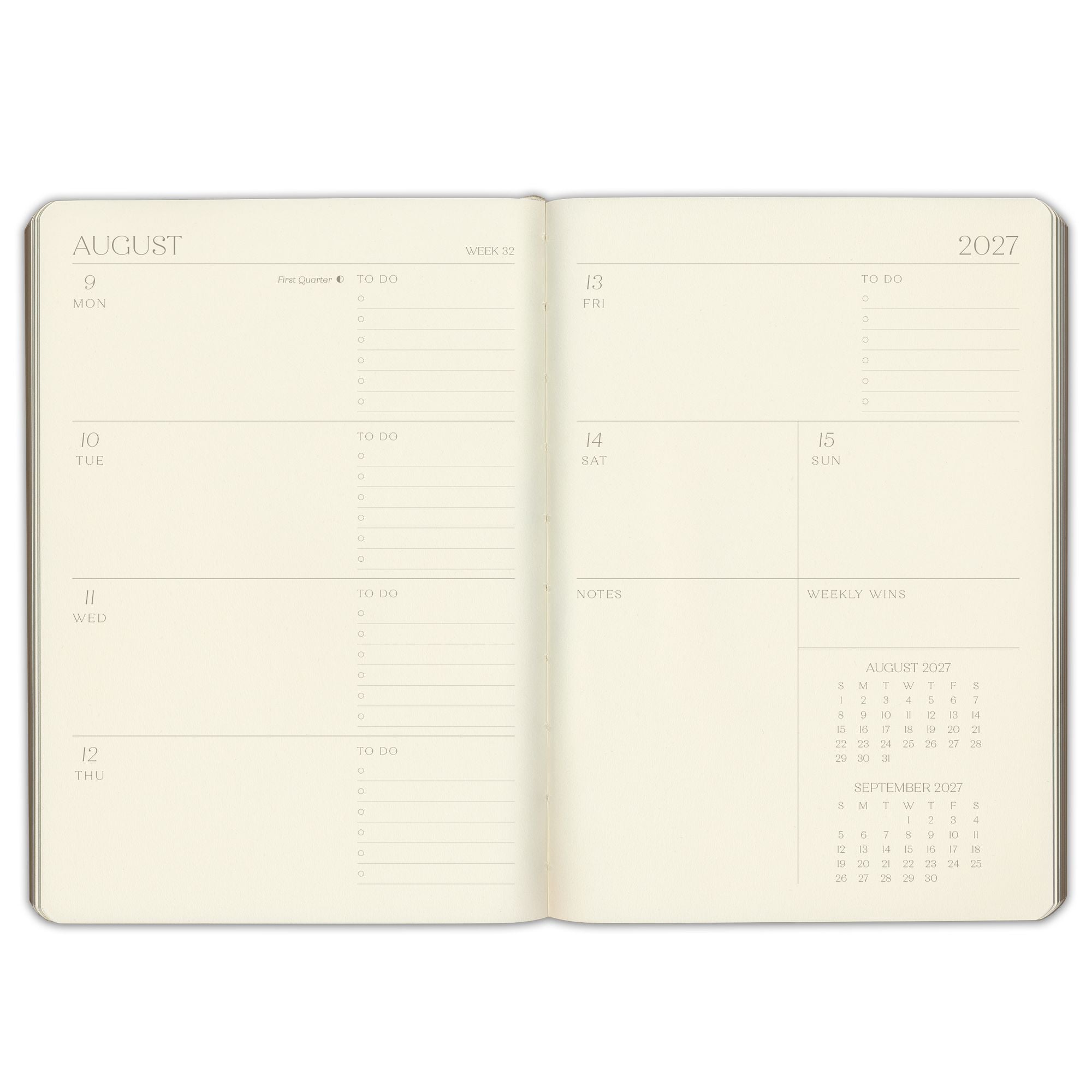 2027 Paper Source Sage Weekly Desk Planner - Image 4