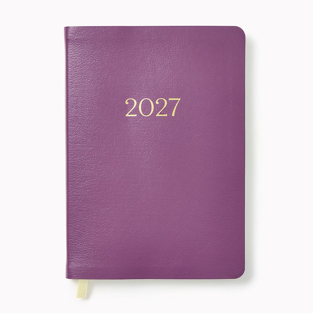 2027 Paper Source Dusty Mauve Weekly Desk Planner