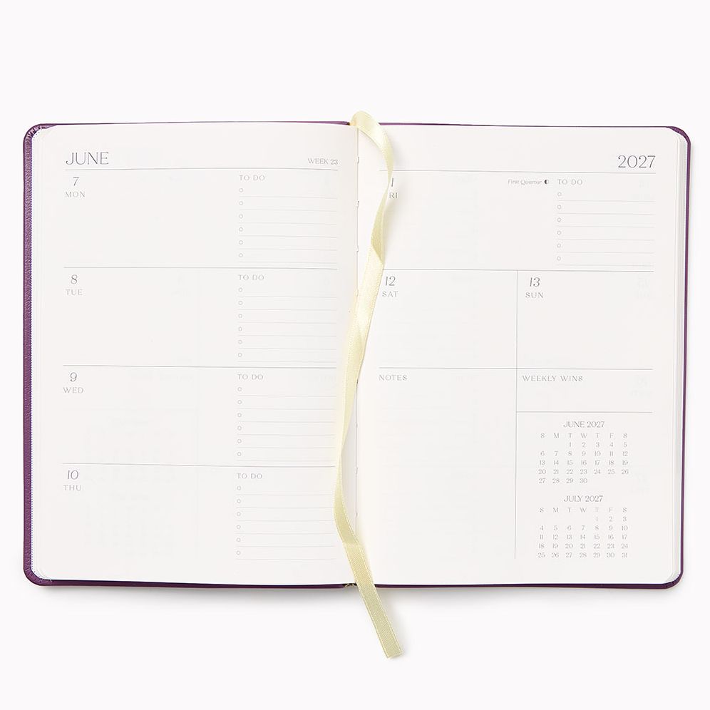 2027 Paper Source Dusty Mauve Weekly Desk Planner - Image 3