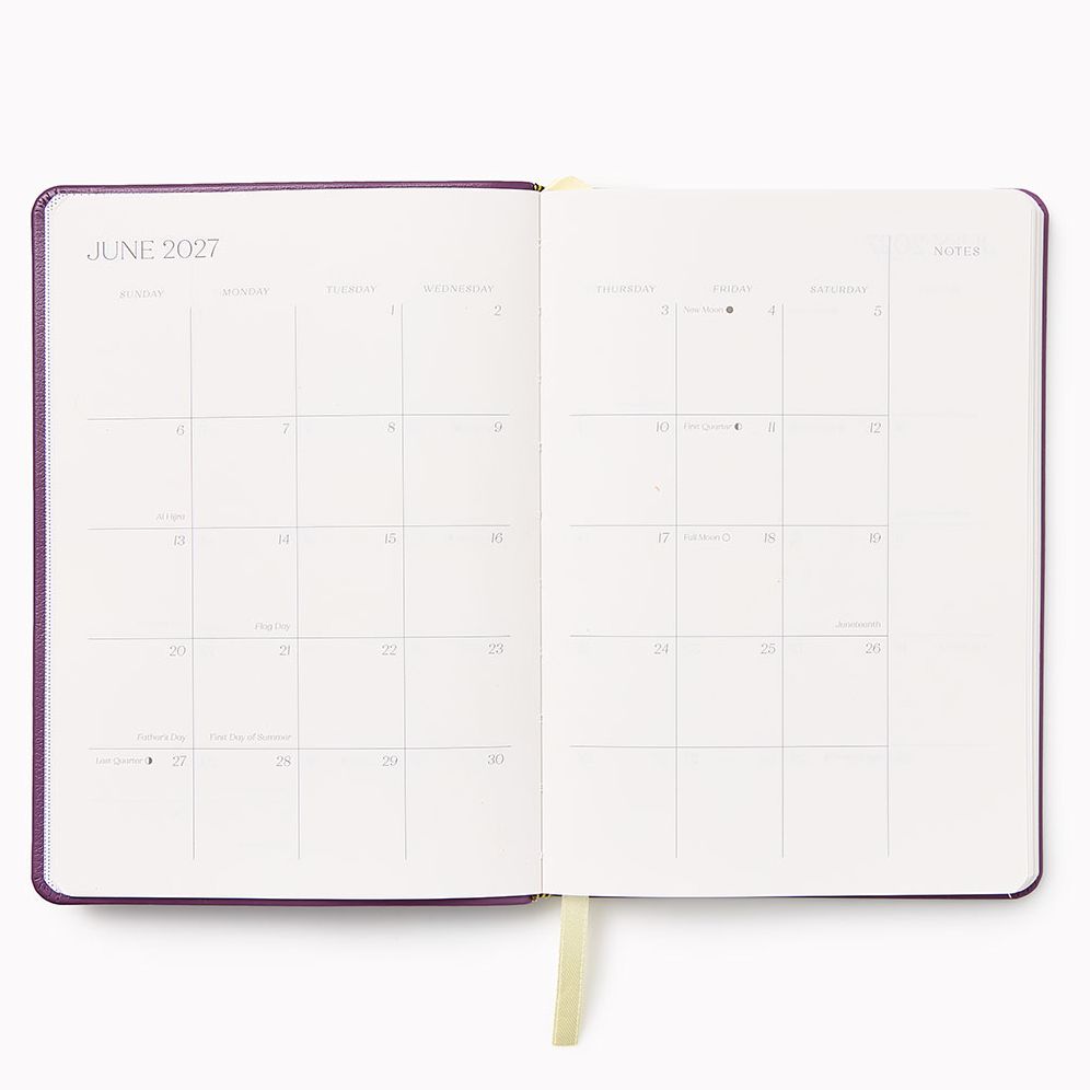 2027 Paper Source Dusty Mauve Weekly Desk Planner - Image 4
