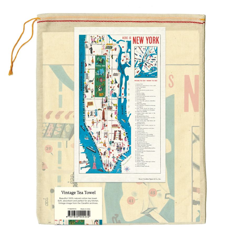New York Map Tea Towel - Image 2