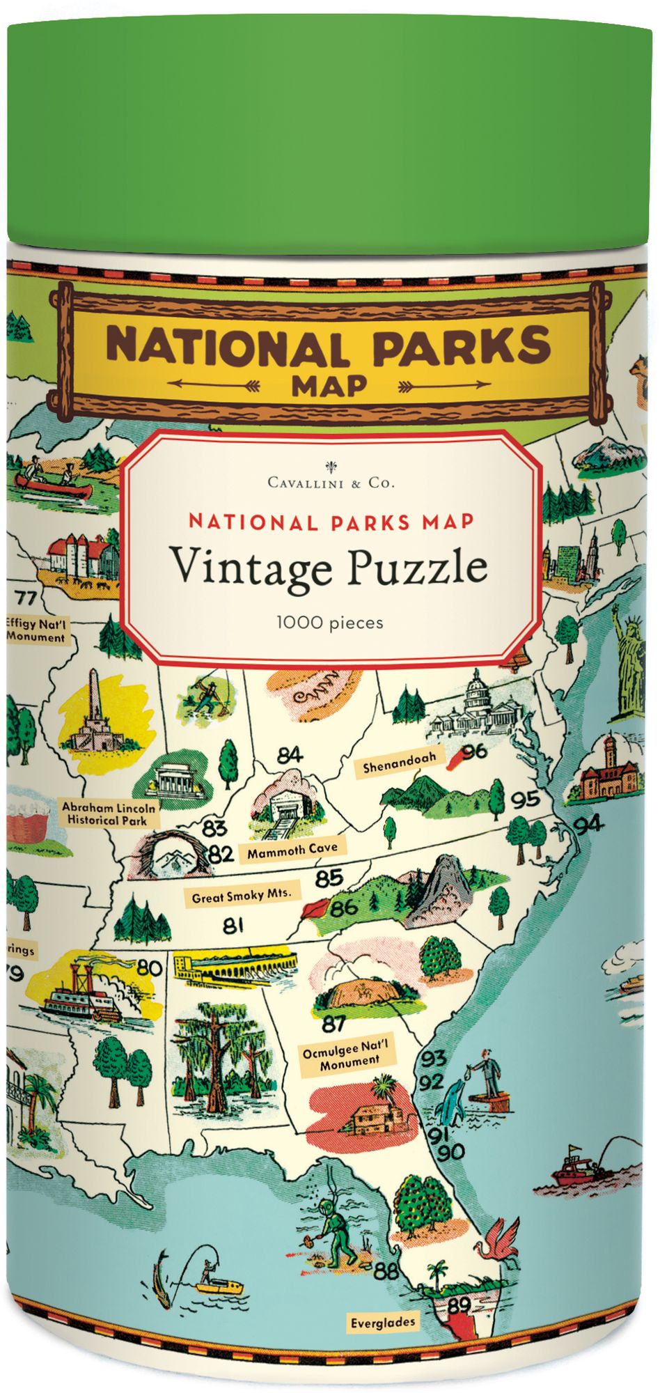 Cavallini & Co - National Parks Map 1000 Piece Jigsaw Puzzle - Image 4