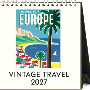 2027 Vintage Travel Desk Calendar