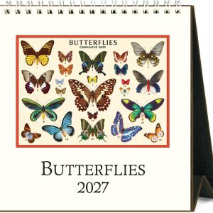 2027 Butterflies Desk Calendar