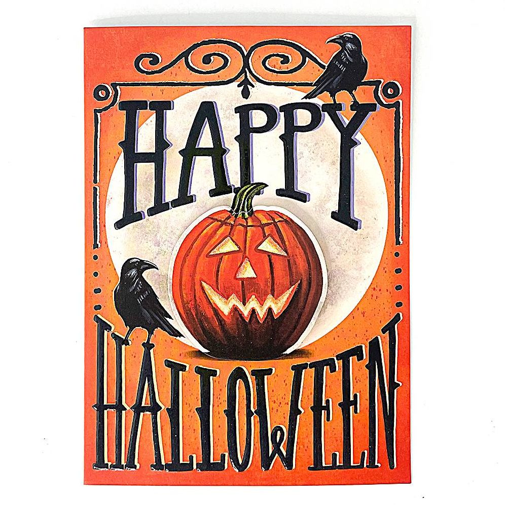 Pumpkin And Crows Halloween Card - Image 3