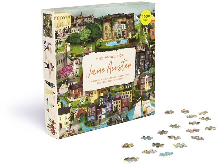 The World of Jane Austen 1000 Piece Puzzle: A Jigsaw Puzzle with 60 Characters and Great Houses to Find - Image 2