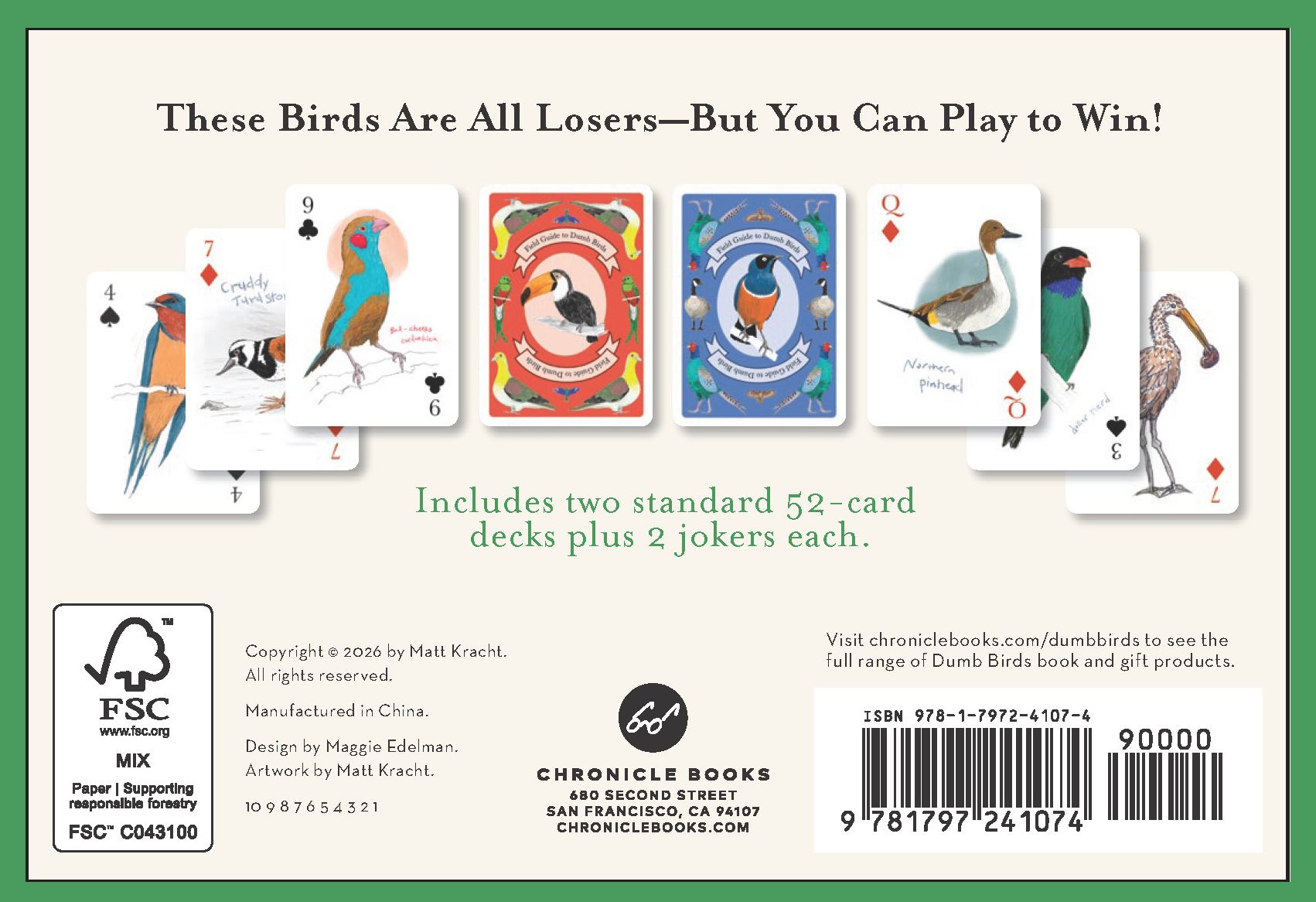 The Field Guide to Dumb Birds Playing Cards: 2-Deck Set - Image 9