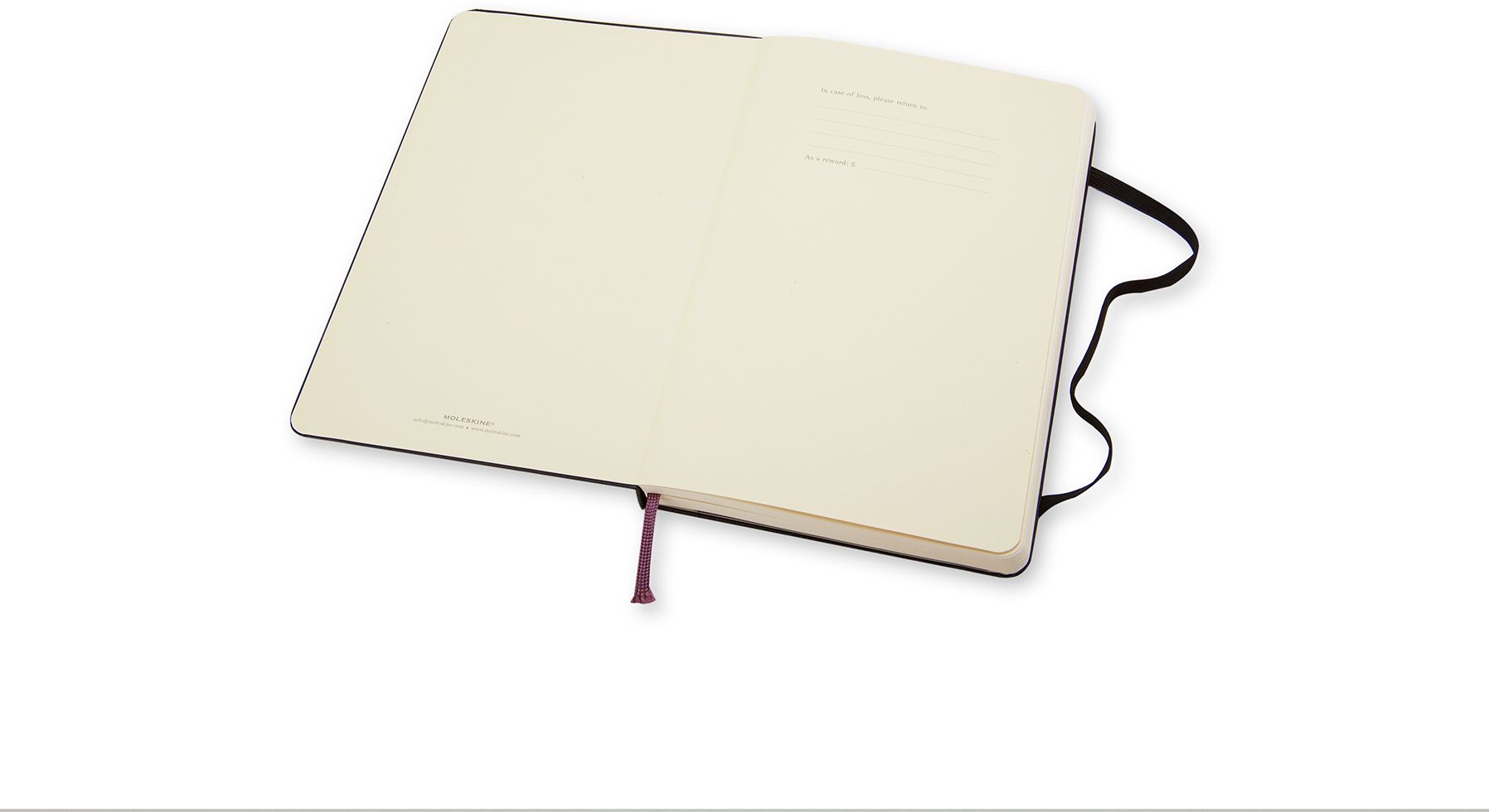 Moleskine Classic Notebook. Large. Plain. Black. Hard Cover (5 x 8.25) - Image 3