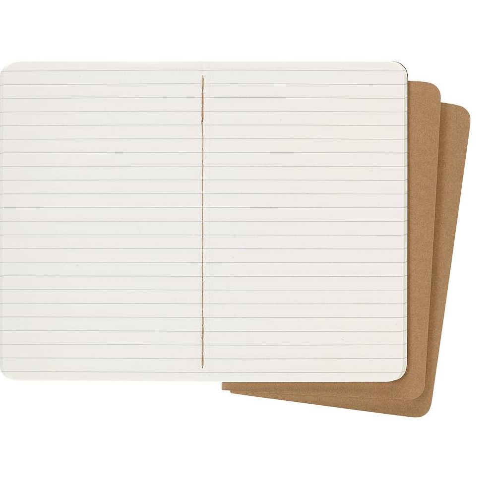 Moleskine Cahier Journal (Set of 3). Pocket. Ruled. Kraft Brown. Soft Cover (3.5 x 5.5): set of 3 Ruled Journals - Image 4