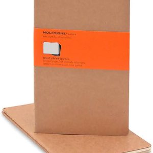 Moleskine Cahier Journal (Set of 3). Large. Ruled. Kraft Brown. Soft Cover (5 x 8.25): set of 3 Ruled Journals