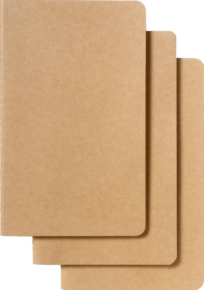 Moleskine Cahier Journal (Set of 3). Large. Plain. Kraft Brown. Soft Cover (5 x 8.25): set of 3 Plain Journals