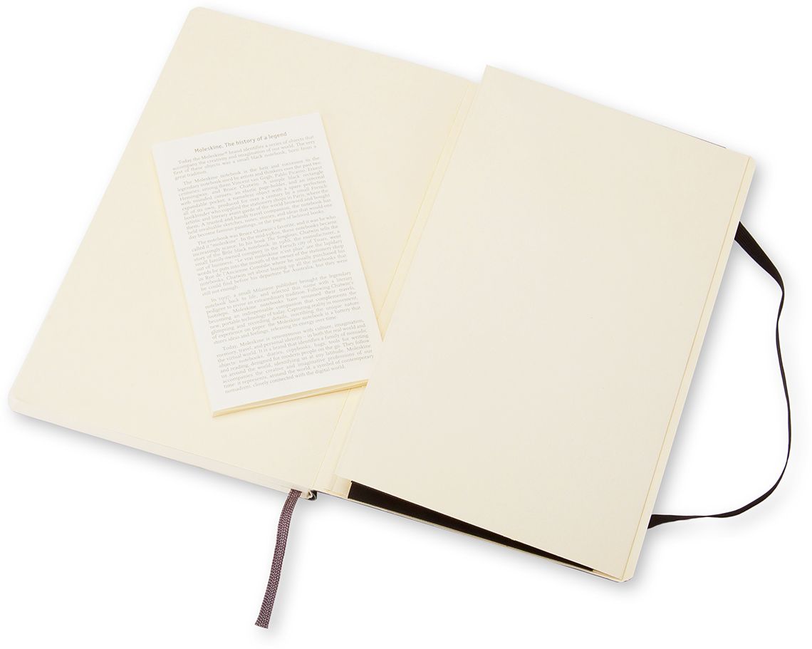 Moleskine Classic Notebook. Large. Plain. Black. Soft Cover (5 x 8.25) - Image 4