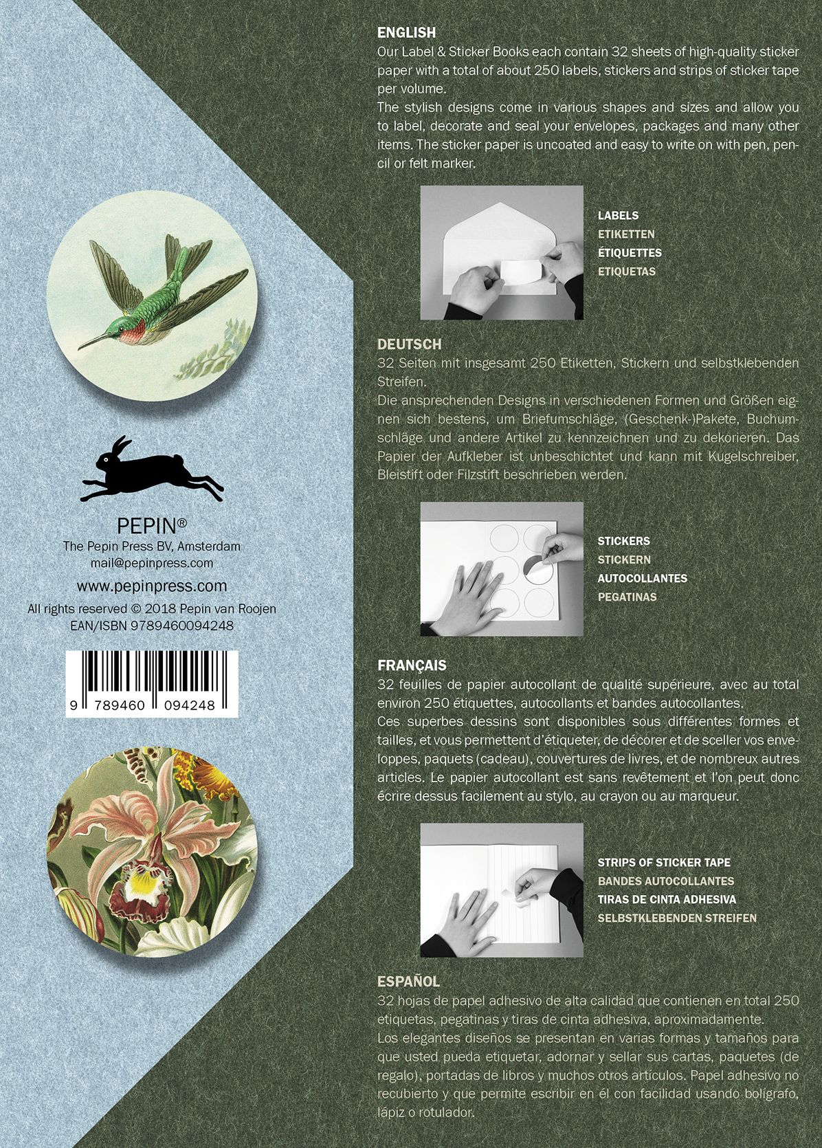 Art Forms in Nature Label. Sticker & Tape Book - Image 4